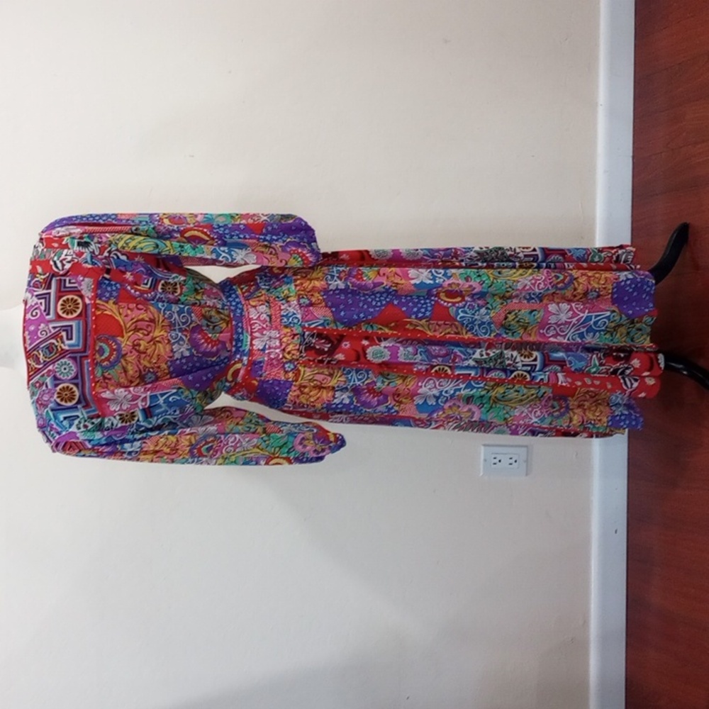 Diane Freis Georgette Whimsy Patchwork Bohemian M… - image 4